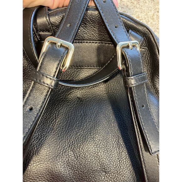 KATE SPADE NICOLE LARCHMONT AVE BACKPACK BLACK LEATHER TRAVEL SCHOOL BAG - Picture 5 of 12